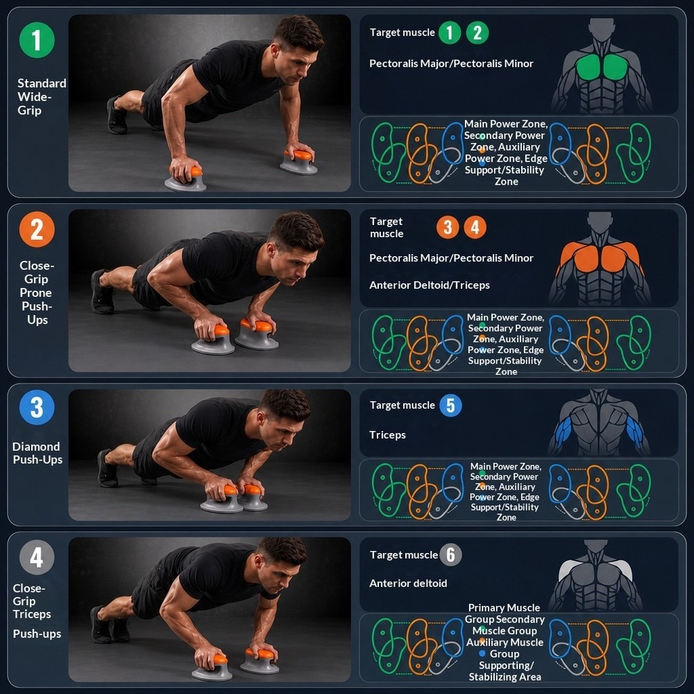 New Large Non-Slip Push-Up Sta - đánh giá và giá Push Up Board